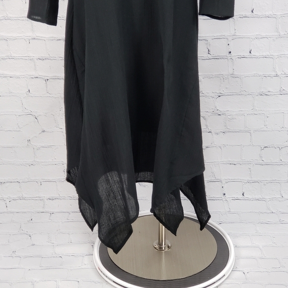 Anthony Design Womens Dress Size S Black Midi Boho Ethnic Hippie Grunge Art Deco - Picture 6 of 14